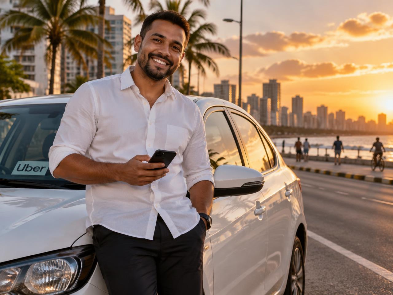 Motorista de Uber e 99 com proteção veicular Do Bem